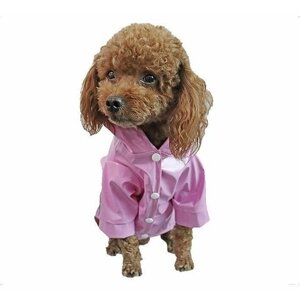 Плащ-дождевик с капюшоном для собак мелких и средних пород, размер М