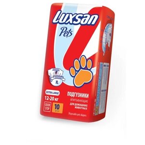 Подгузники для собак Luxsan Pets XLarge 11.5х13 см 10 шт. 1 шт. 11.5 см 13 см красный XL