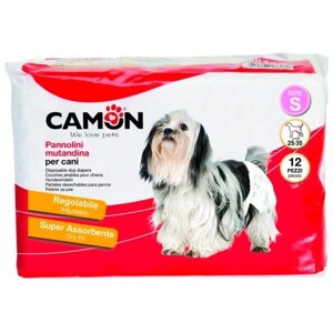 Подгузники впитывающие для собак Camon S 25 – 35 см 12 шт (1 шт)