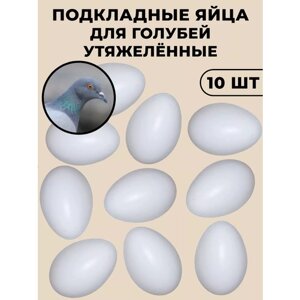 Подкладное яйцо для голубей муляж утяжелённое, 10 штук