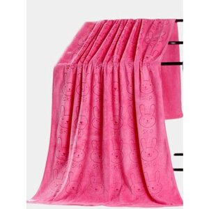 Полотенце из микрофибры для животных, размер 70х140см, цвет розовый