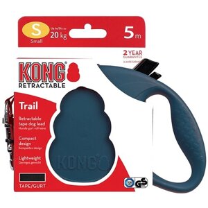 Поводок для собак KONG Trail S 5 м 12 мм синий