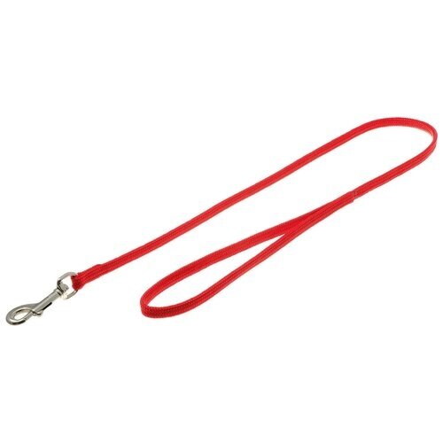 Поводок для собак ZooOne с карабином (лента-чулок) 0.75 м 7 мм красный
