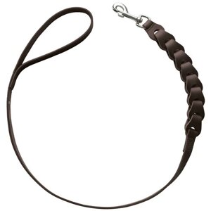 Поводок Hunter Solid Education Chain для собак, кожаный, 20 / 120, коричневый
