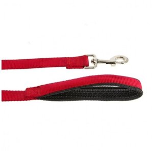 Поводок Каскад с мягкой ручкой нейлон красный для собак (120 x 2 см, Красный)