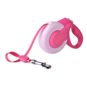Поводок-рулетка для собак Fida Mars ленточная (S) 5 м розовый