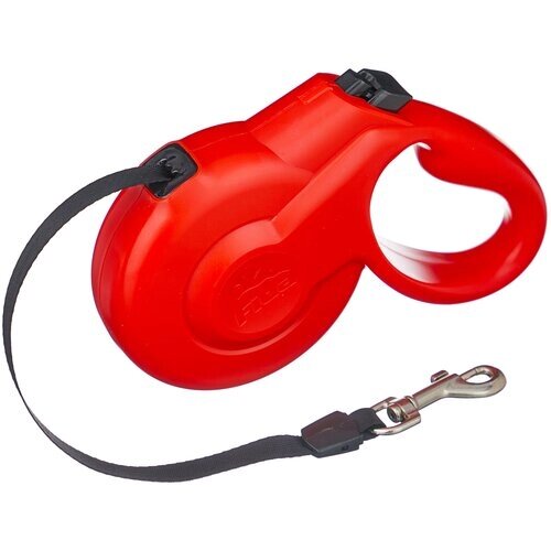 Поводок-рулетка для собак Fida Styleash ленточная (S) 5 м красный