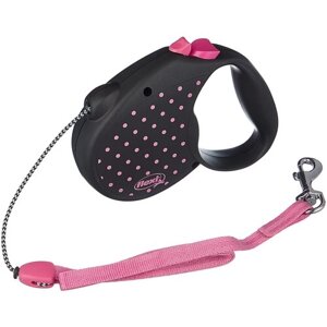 Поводок-рулетка для собак Flexi Color M тросовый 5 м розовый