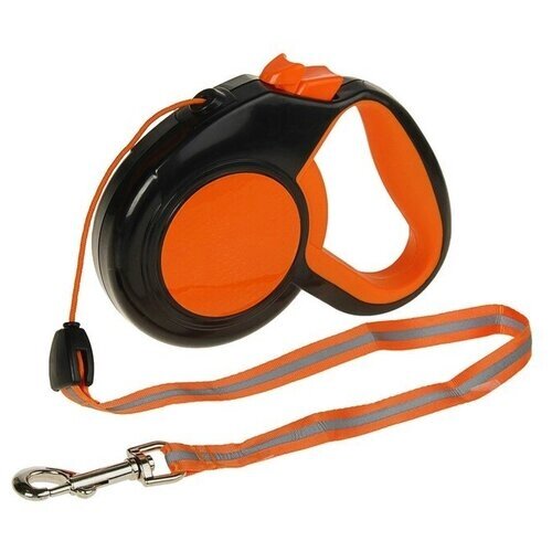 Поводок-рулетка для собак Пижон светоотражающая (3244287) 8 м оранжевый