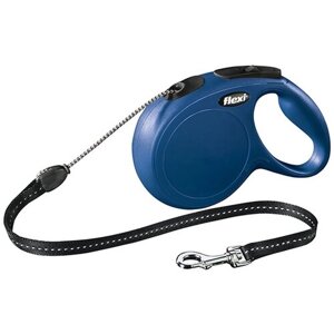 Поводок-рулетка Flexi New Classic CAT cord XS 3m 8 kg blue (02341 9)
