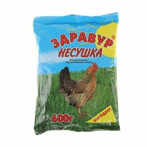 Премикс Здравур "Несушка" для кур и домашней птицы, минеральная добавка, 600 гр, комплект из 6 шт)