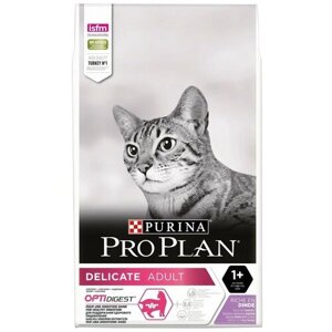 Pro Plan Adult Delicate корм для кошек с чувствительным пищеварением, с индейкой, 3 кг (4 шт.)