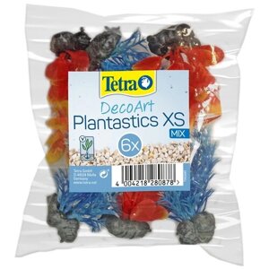 Растение для аквариума пластиковое мини микс Tetra DecoArt Plant XS Mix Refil 6 см уп. 6 шт (1 шт)