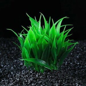 Растение искусственное аквариумное кустовое, 10 см, зеленое, 2 шт.
