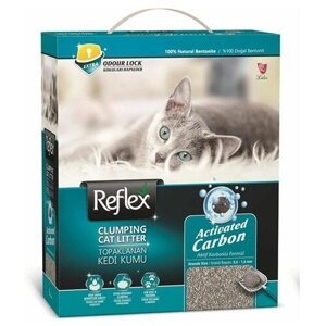 Reflex комкующийся наполнитель для кошачьего туалета, гипоаллергенный, блокатор запаха 10л