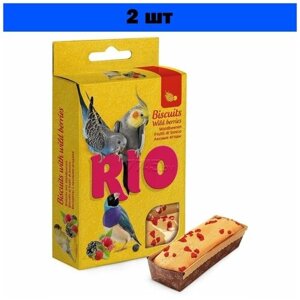 RIO Бисквиты дптиц с лесными ягодами, коробка 5*7 гр (2 шт)