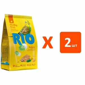 RIO BUDGIES корм для волнистых попугаев в период линьки (1 кг х 2 шт)