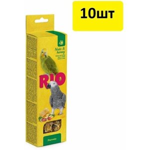 RIO Палочки для крупных попугаев с медом и орехами, 2х90г х 10шт