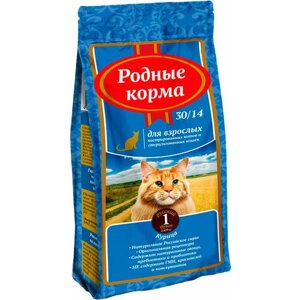Родные корма для взрослых кастрированных котов и стерилизованных кошек 30/14 (2,045 кг х 6 шт)