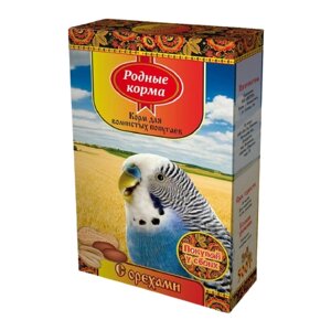Родные корма Корм с арахисом для волнистых попугаев, 500 г