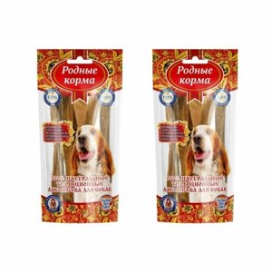 Родные Корма Лакомство для собак говяжий рубец, Традиционное, 65 г, 2 упаковки