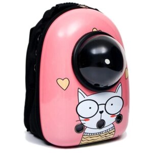 Рюкзак для кошек и собак Пижон Кот ученый 25х42х32 см 32 см 42 см 25 см розовый 8 кг 1.1 кг
