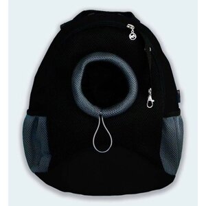 Рюкзак для животных Melenni Эконом M черный/черная сетка