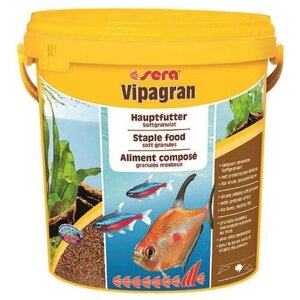 Sera корм для рыб основной в гранулах VIPAGRAN, ведро, 10 л, 3 кг