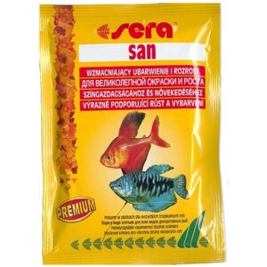Sera корм для рыб основной в хлопьях SAN (улучшает окраску), пакетик, 10 г