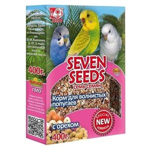 Seven Seeds Корм Seven Seeds Special для волнистых попугаев, с орехом, 400 г