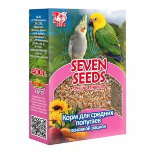 Seven Seeds Special Корм для средних попугаев, основной рацион 400 гр x 3 шт.
