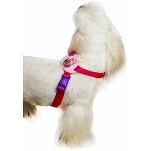 Шлейка для собак Japan Premium Pet "Легко Надеть" с защитным механизмом от перекручивания, цвет розовый, размер L.