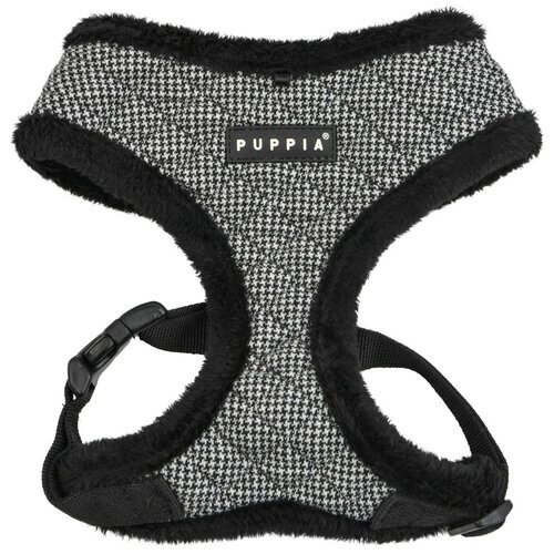 Шлейка Puppia Gaspar harness A, обхват шеи 32 см, black, XL
