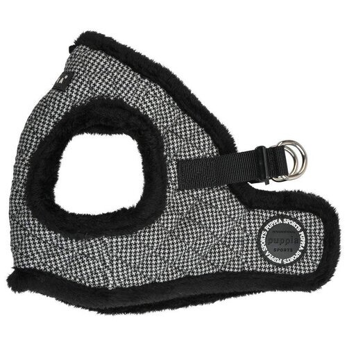 Шлейка Puppia Gaspar harness B (XL), обхват шеи 33 см, черная, XL