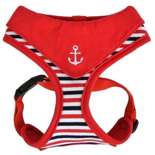 Шлейка Puppia Seaman harness A, обхват шеи 42 см, красный, XL