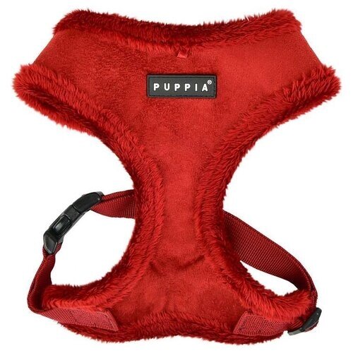 Шлейка Puppia Terry harness A (XL), обхват шеи 42 см, винный, XL