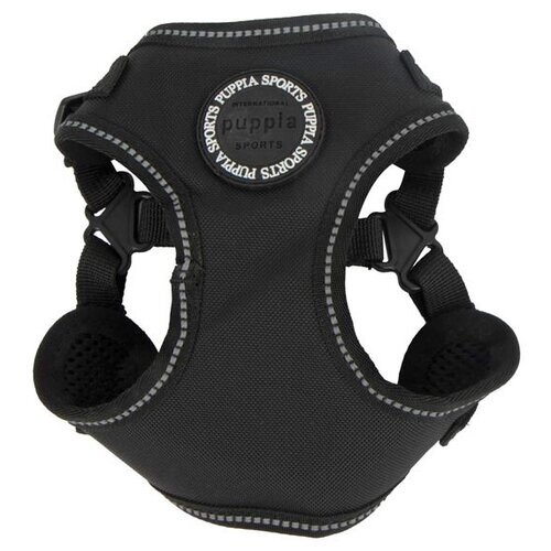 Шлейка Puppia Trek harness C, обхват шеи 36-41 см, черная, L