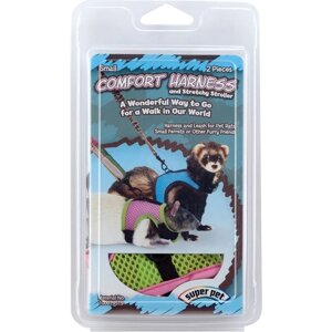 Шлейка с поводком-стрейч " Comfort Harness" Super Pet, коричневого цвета, размер S, для крыс, некрупных хорьков и других мелких грызунов