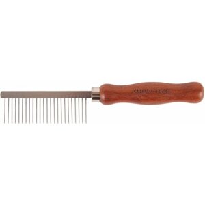 SHOW TECH Wooden Comb расческа для жесткой шерсти с зубчиками 23 мм, частота 2 мм.