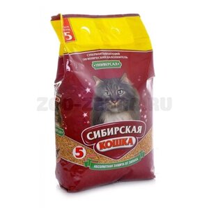 Сибирская кошка Универсал: Впитывающий наполнитель (цеолит), 20л, 11.1 кг