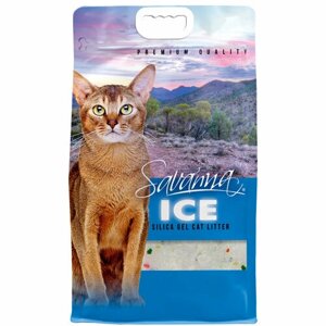 Силикагелевый наполнитель Savanna Ice для кошек цветные гранулы 4 л