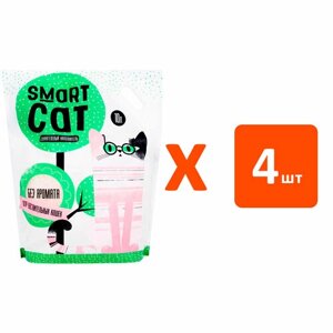 SMART CAT наполнитель силикагелевый для туалета чувствительных кошек без запаха (4,37 кг х 4 шт)
