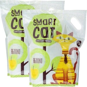 SMART CAT наполнитель силикагелевый для туалета кошек с ароматом яблока (3,32 + 3,32 кг)