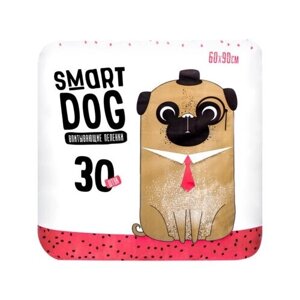 Smart Dog пелёнки Впитывающие пеленки для собак 60*90 30 шт 0,3 кг 19645 (2 шт)