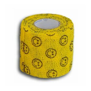 SMI Flex-Bandage Бинт самофиксирующийся желтый с улыбками 5 см х 4,5 м