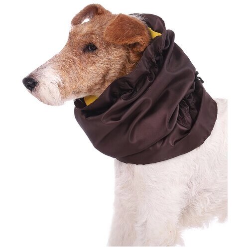 Снуд шапка для собак непромокаемый Монморанси, коричневый, размер L