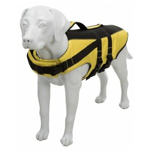 Спасательный жилет для собак "Trixie", L: 55 см/50–80 см, цвет: жёлтый, чёрный