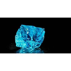 Стеклянный камень Эрклёз Синий с бирюзовым оттенком