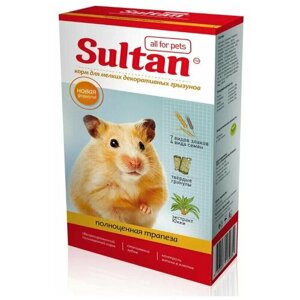 Сухой корм для грызунов Полноценная трапеза / смесь кормовая зерновая для мелких животных Sultan 400г