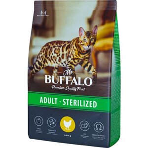 Сухой корм для кошек Mr. BUFFALO Sterilized с курицей 400 г